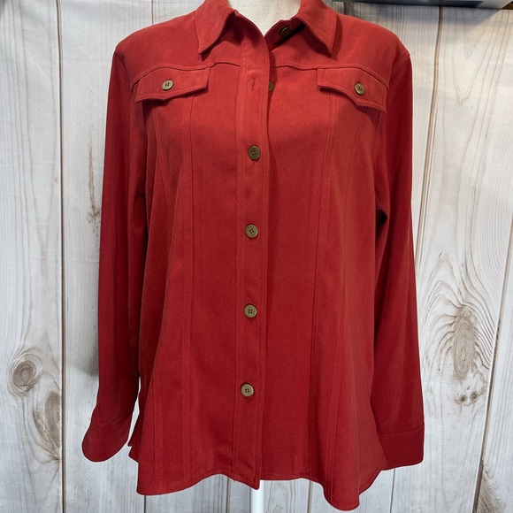 Alfred Dunner Button Down “Jacket” Long Sleeve - Picture 4 of 5
